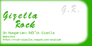 gizella rock business card